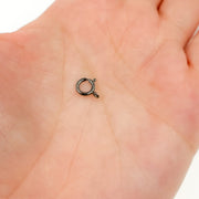 BRSRC1. 5MM Black Rhodium Sterling Silver Spring Ring Clasp